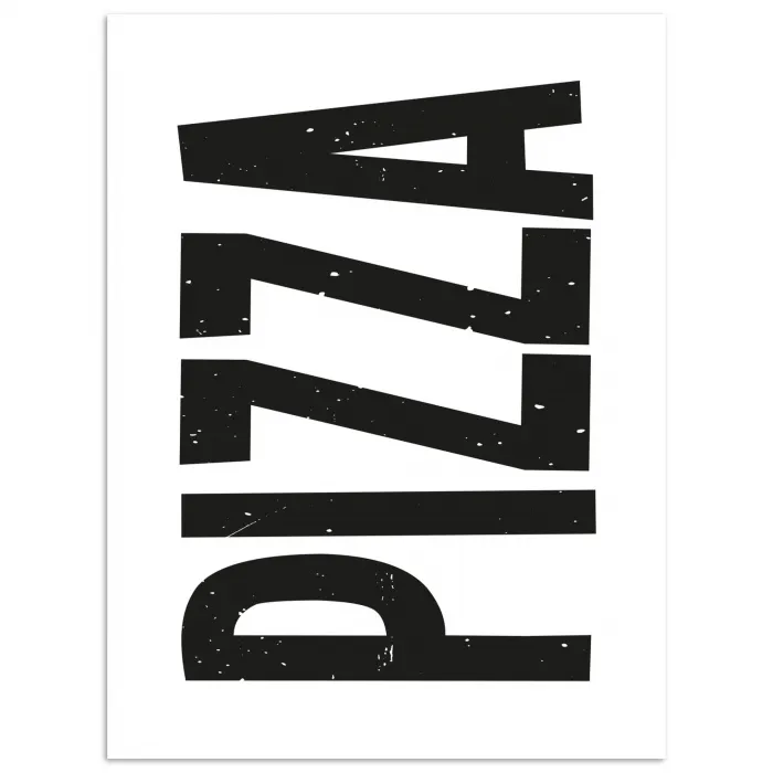 Pizza - Japandi - Decoratie - Vintage poster papier klein -3d