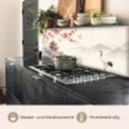 Kraanvogel - Azië - Klassiek keuken achterwand 2 middel -usp_DE