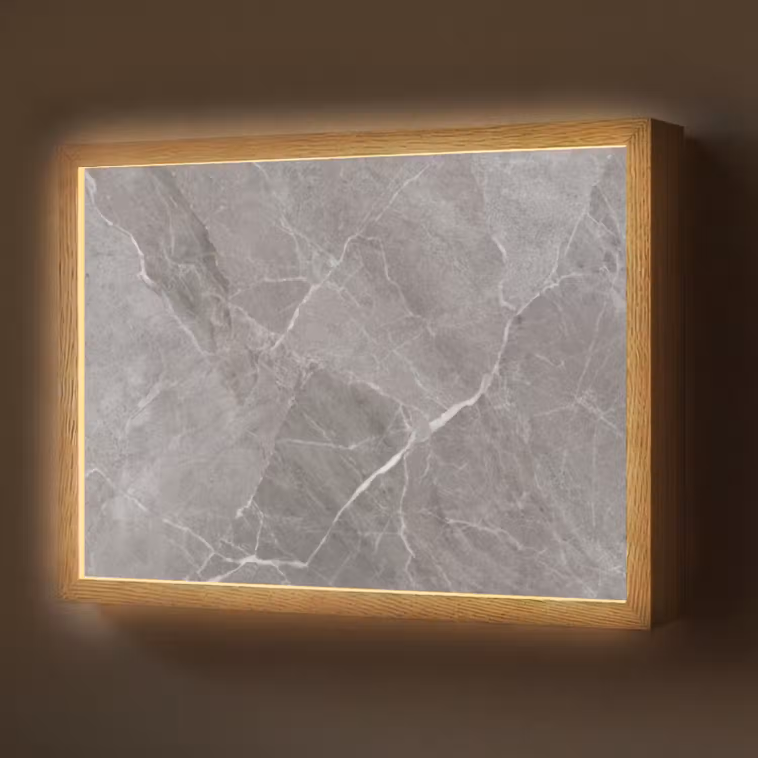Lightbox - Wandlamp - Marmer - Grijs