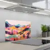 Golvende heuvels - Abstracte planten - Dromerig keuken achterwand spatscherm klein -3d_schuin