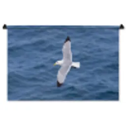 Zeemeeuw - Oceaan - Blauw Wandkleed katoen middel -zz3d
