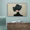 Vrouw - Groen - Hoed canvas 2cm klein -sfeer4