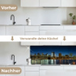 Stadslichten - Avond - Skyline - Brug keuken achterwand 2 middel -voor-na_DE