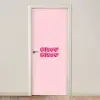 Bisou - Roze - Schaduw deurposter klein -3d_beige