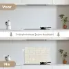 Vlechtwerk - Banen - Beige keuken achterwand spatscherm klein 900 -voor_na_NL