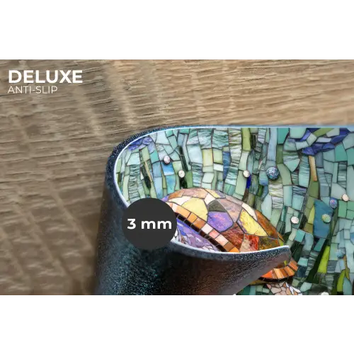 Schildpad - Zeewier - Mozaïek Placemat vinyl groot -closeup