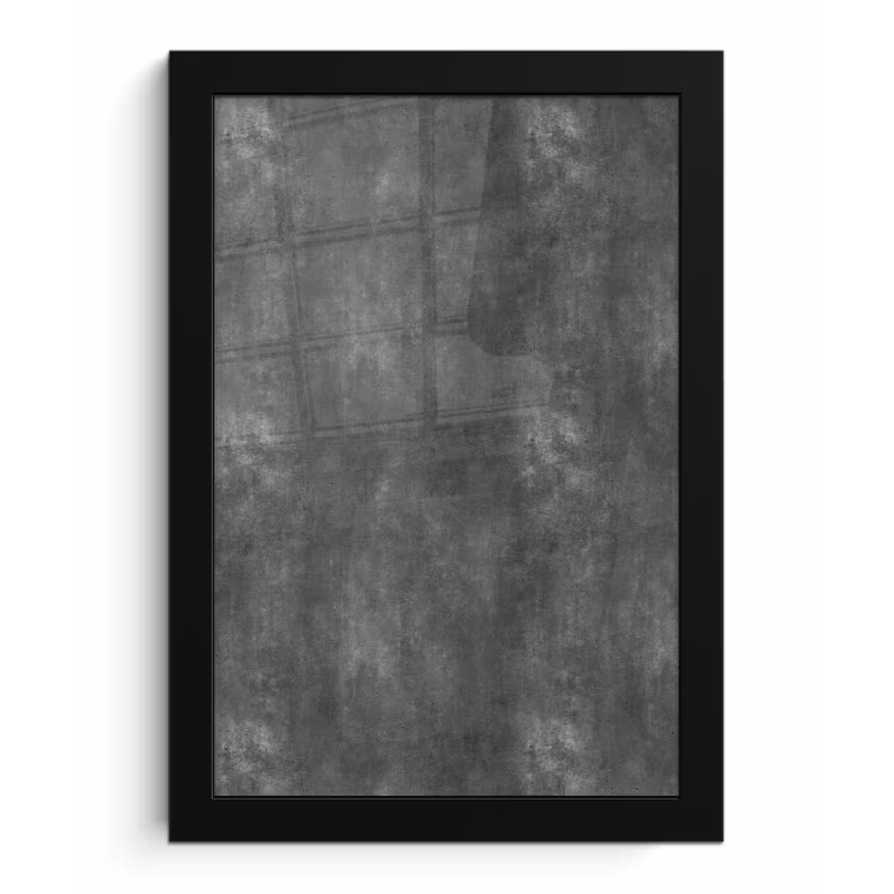 Donkergrijs - Ruw - Beton fotolijst zwart zonder passe partout klein 224 -3d
