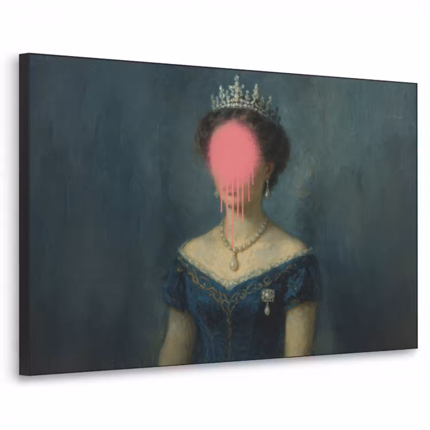 Art Frame - Krone - Rosa tropfende Farbe - Porträt