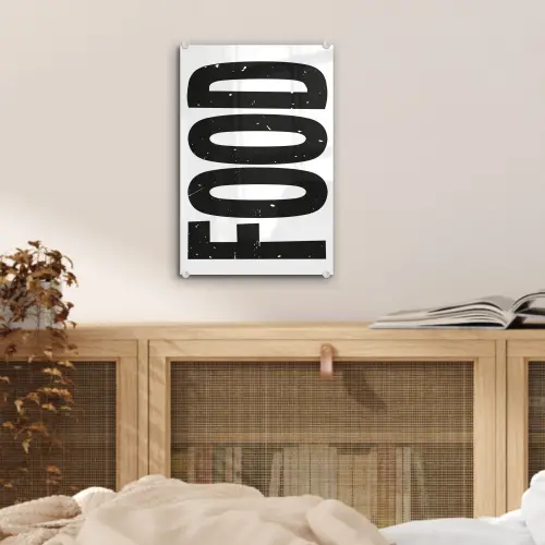 Food - Zwart - Wit - Decoratie plexiglas 5mm klein -sfeer4