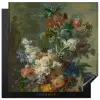 Stilleven met bloemen - Schilderij van Jan van Huysum Inductie beschermer vinyl 3mm middel -3d