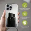 Wijnflessen - Zwart - Minimalistisch Hoesje iPhone 16 Pro Max met koord klein -sfeer2_NL