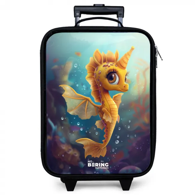 Oranje zeepaardje in het water Kinderkoffer - Zwart klein -zzz_website3d