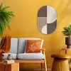 Raster - Halve cirkels - Contrast Wandcirkel Ovaal Forex klein -sfeer4