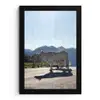 Schotse hooglander - Licht - Berg - Natuur fotolijst zwart zonder passe partout klein -3d