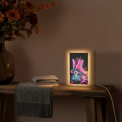 Graffiti - Sport - Rolschaatsen - Skating Light Box met kabel (Tafellamp) klein -sfeer4