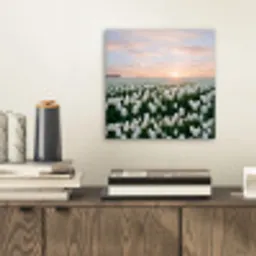 Tulpen - Landschap - Wit aluminium wit klein -sfeer1
