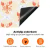 Zee - Kreeft  - Blauw - Geel - Oranje Inductie beschermer vinyl 3mm klein 276 -zzzzzzz-td-onderkant