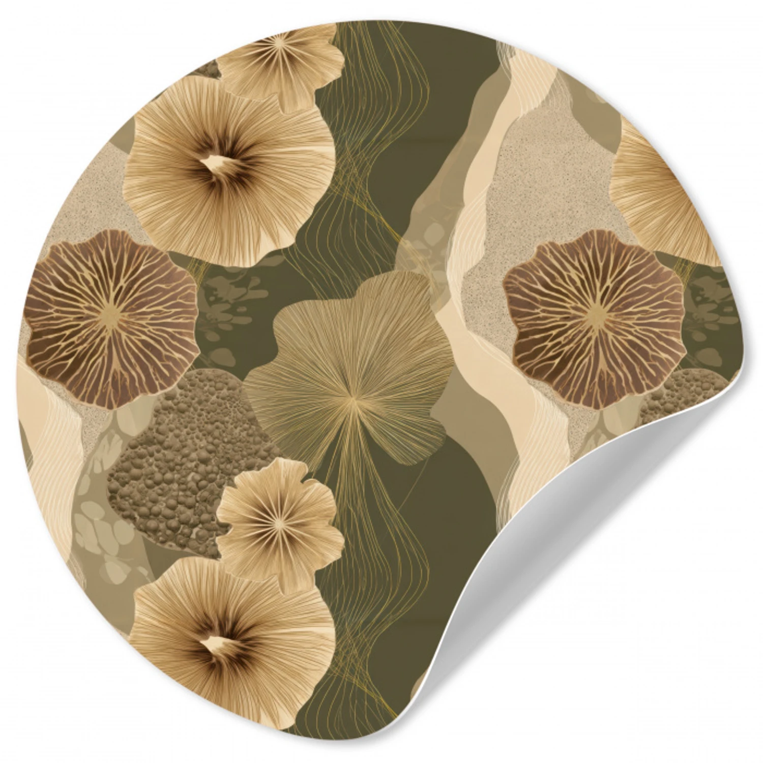 Abstract - Modern - Groen Wandcirkel behangsticker klein 186 -3d