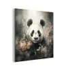 Panda - Dieren - Bloemen - Planten aluminium wit klein -3d