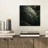 Blad - Groen - Nerven - Regendruppels aluminium wit klein -sfeer1