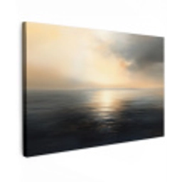Zon - Horizon - Zee Tuinposter op houten frame 2 cm dik klein -3d