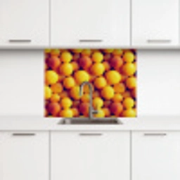 Vrucht - Waterdruppels - Oranje keuken achterwand 2 middel 865 -3d