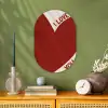 Loveyou - Rood - Hart Wandcirkel Ovaal Forex klein -sfeer2