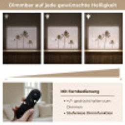 Palmbomen - Zonsondergang - Roze Light Box met batterij (Wandlamp) middel -USP_dimbaarDE