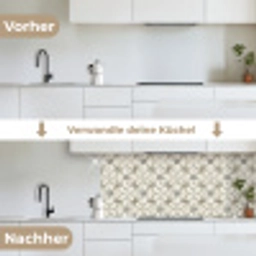 Antiek - Tegel - Beige keuken achterwand 2 middel 871 -voor-na_DE
