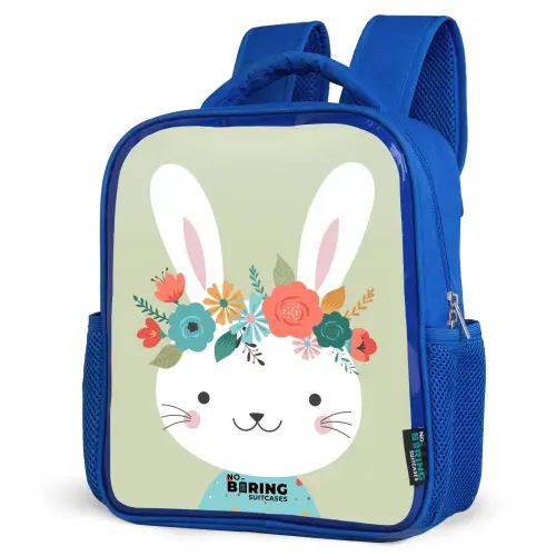 Hippie haas Kinderrugzak - Blauw middel -schuin