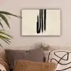 Penseelstreken - Verticaal - Zwart canvas 2cm klein -sfeer1