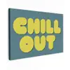 Chill out - Geel - Blauw canvas 2cm klein -z3d
