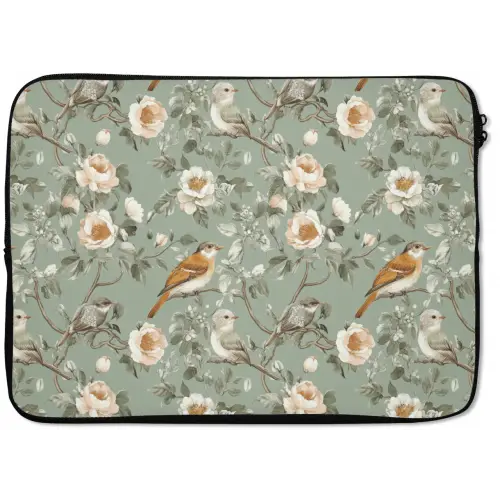 Roze - Vogels - Kleurrijk laptophoes neopreen klein 279 -zkaufland3dotto