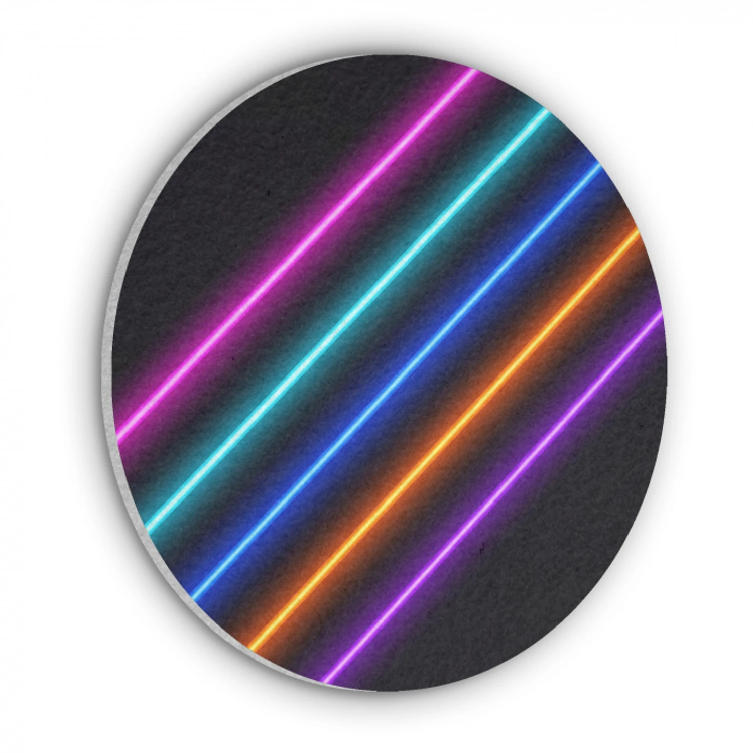 Esthetiek - Retro - Neon Akoestische PET Vilt - Rond klein -3d