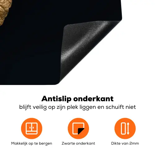 Gouden gefluister Inductie beschermer vinyl 3mm klein -zzzzzzz-td-onderkant