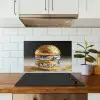 Delftsblauw - Goud - Burger keuken achterwand spatscherm klein -sfeer2