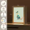 Staart - Dino - Minimalistisch - Blauw Light Box met kabel klein -USP_NL