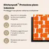 Patroon - Retro - Oranje Inductie beschermer vinyl 3mm middel 274 -zzzzzzusp-haakje_IT