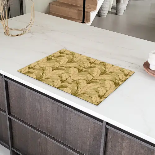 Palmbladeren - Klassiek - Groen Inductie beschermer vinyl 3mm klein 276 -sfeer8