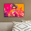 Vrouw - Zonnebril - Abstract - Oranje canvas 2cm klein -sfeer3