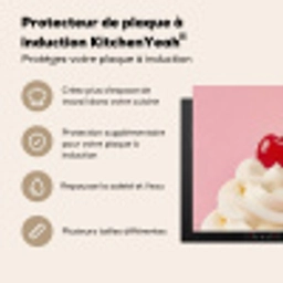 Kers - Slagroom - Roze Inductie beschermer vinyl 3mm middel -usfeer2_FR