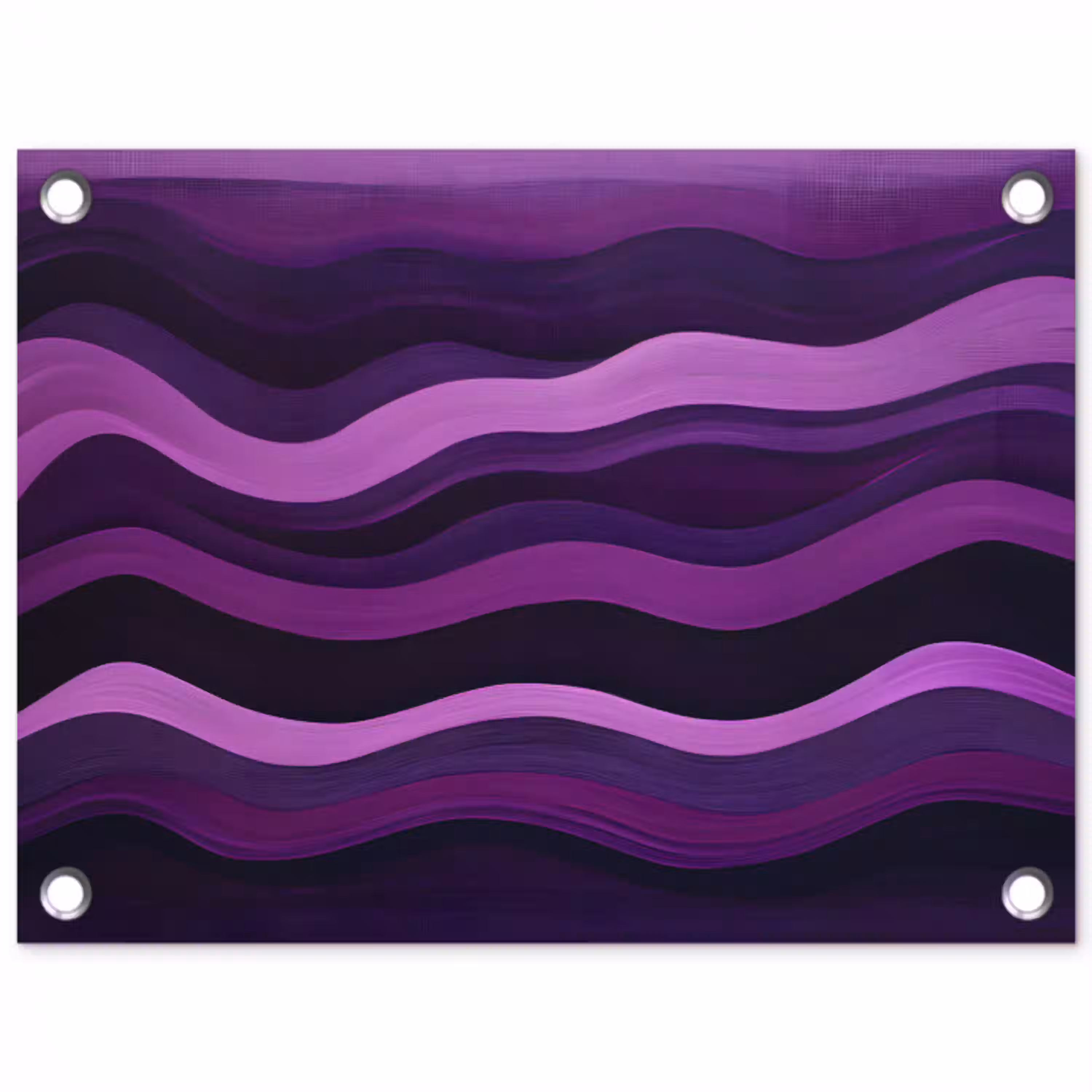 Lijnen - Golven - Paars - Abstract tuinposter los doek klein -3d