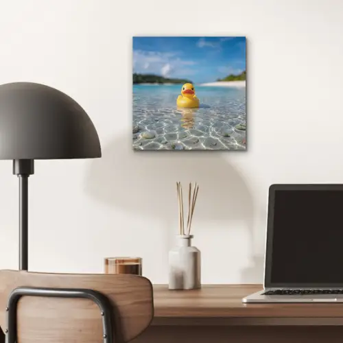 Tropisch - Badeend - geel aluminium wit klein -sfeer5