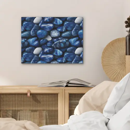 Luxe - Blauwe - Marmer - Stenen PET vilt klein 837 -sfeer3