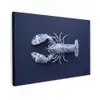 Kreeft - Porselein - Delfts - Blauw canvas 2cm klein -z3d
