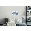 Schots - Kasteel - Blauw - Aquarel Muursticker klein -slaapkamer