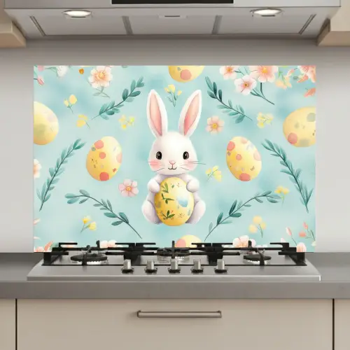 Konijn - Eieren - Takjes keuken achterwand spatscherm klein -3d_website