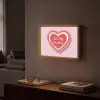 Liefde - Hart - Valentijn Light Box met batterij (Wandlamp) middel -sfeer1