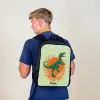 Dino - Natuur - Groen Rugzak - Zwart middel -sfeer8