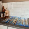 Skyline - Wolkenkrabbers - Water - Blauw Inductie beschermer vinyl 3mm klein -sfeer3